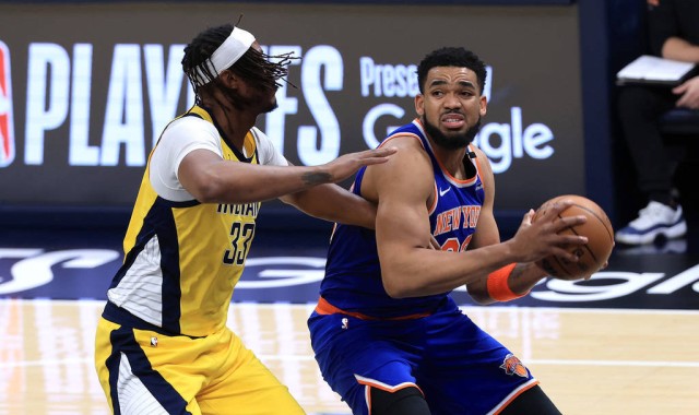 唐斯24+15布伦森23分 尼克斯逆转步行者总分1-2